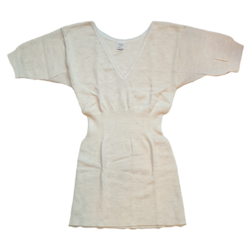 Женское нижнее белье рубашка из смесовой шерсти с коротким рукавом и v-образным вырезом Gicipi 155 эксплуатировалась - CIAM Centro Ingrosso Abbigliamento